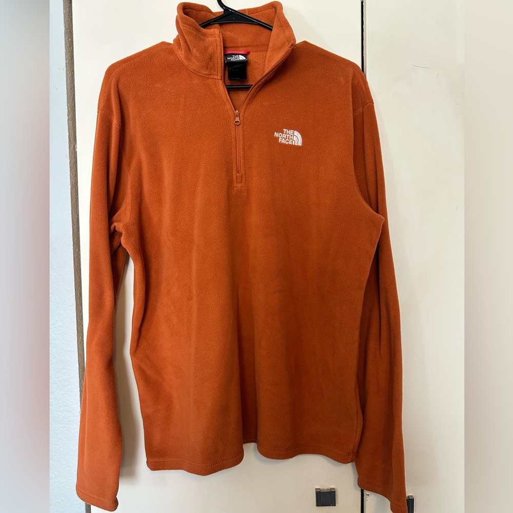 The North Face Men's Rust Zip-Up Sweatshirt Size Small